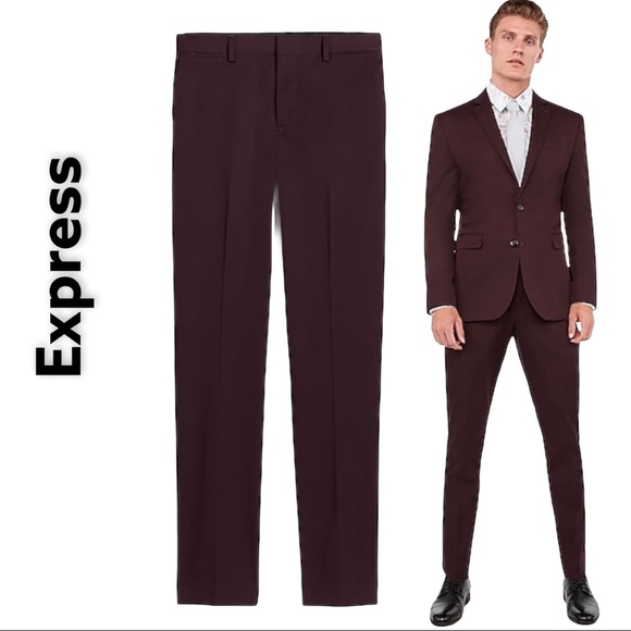 Express Pants Express Mens Suit Pant Merlot Color Poshmark